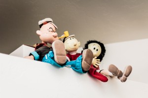 Popeye & Co. keep watch over our hallway